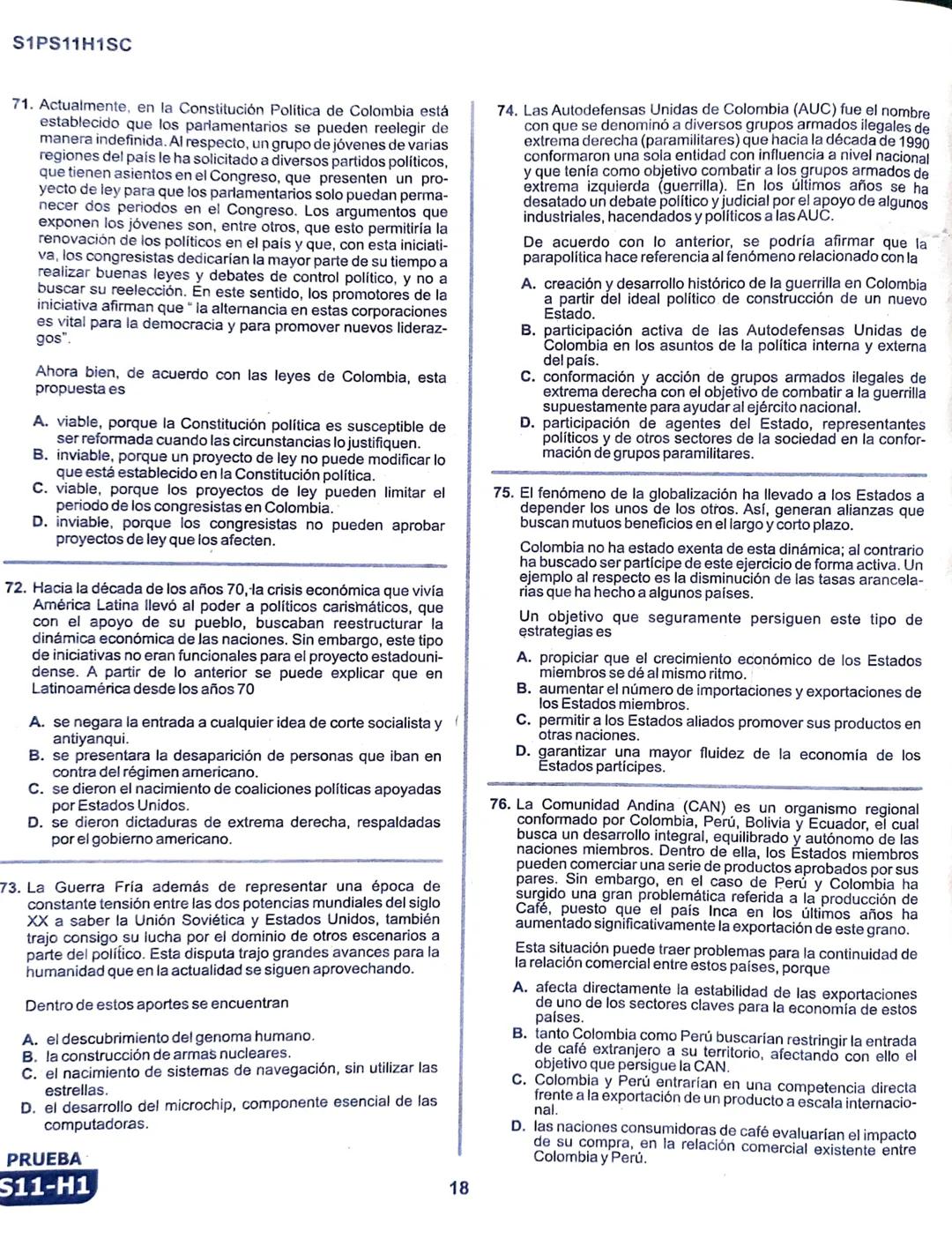 La
Evaluación
PRUEBA
S11-H1
Evaluación por Desempeño en Competencias
Primera sesión
En el siguiente cuadro se muestran las pruebas que confo