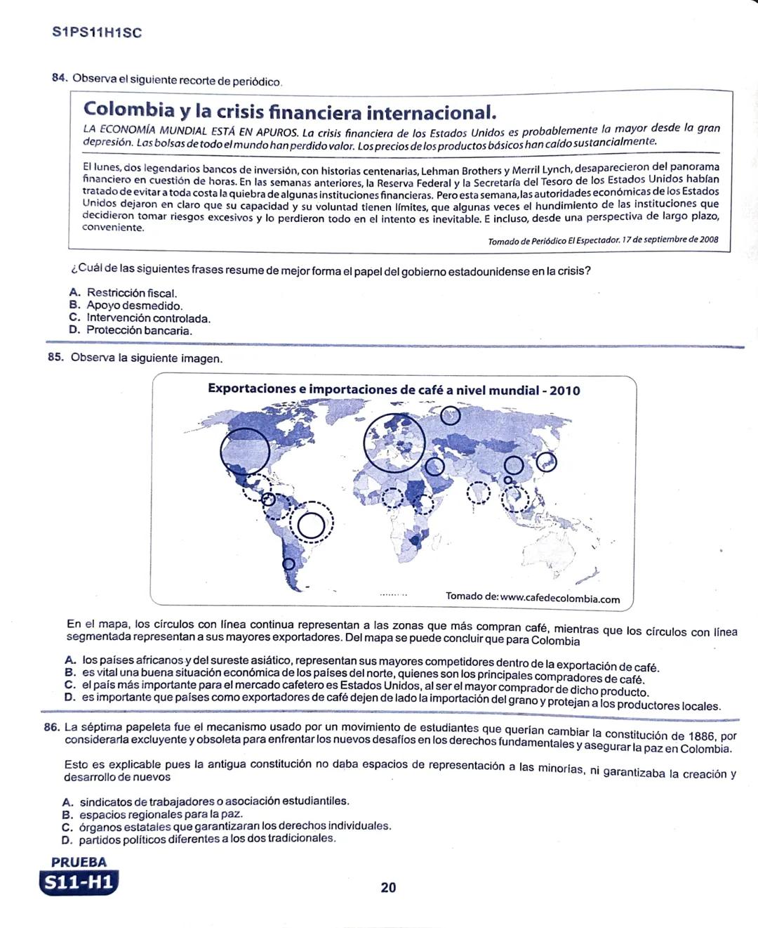 La
Evaluación
PRUEBA
S11-H1
Evaluación por Desempeño en Competencias
Primera sesión
En el siguiente cuadro se muestran las pruebas que confo