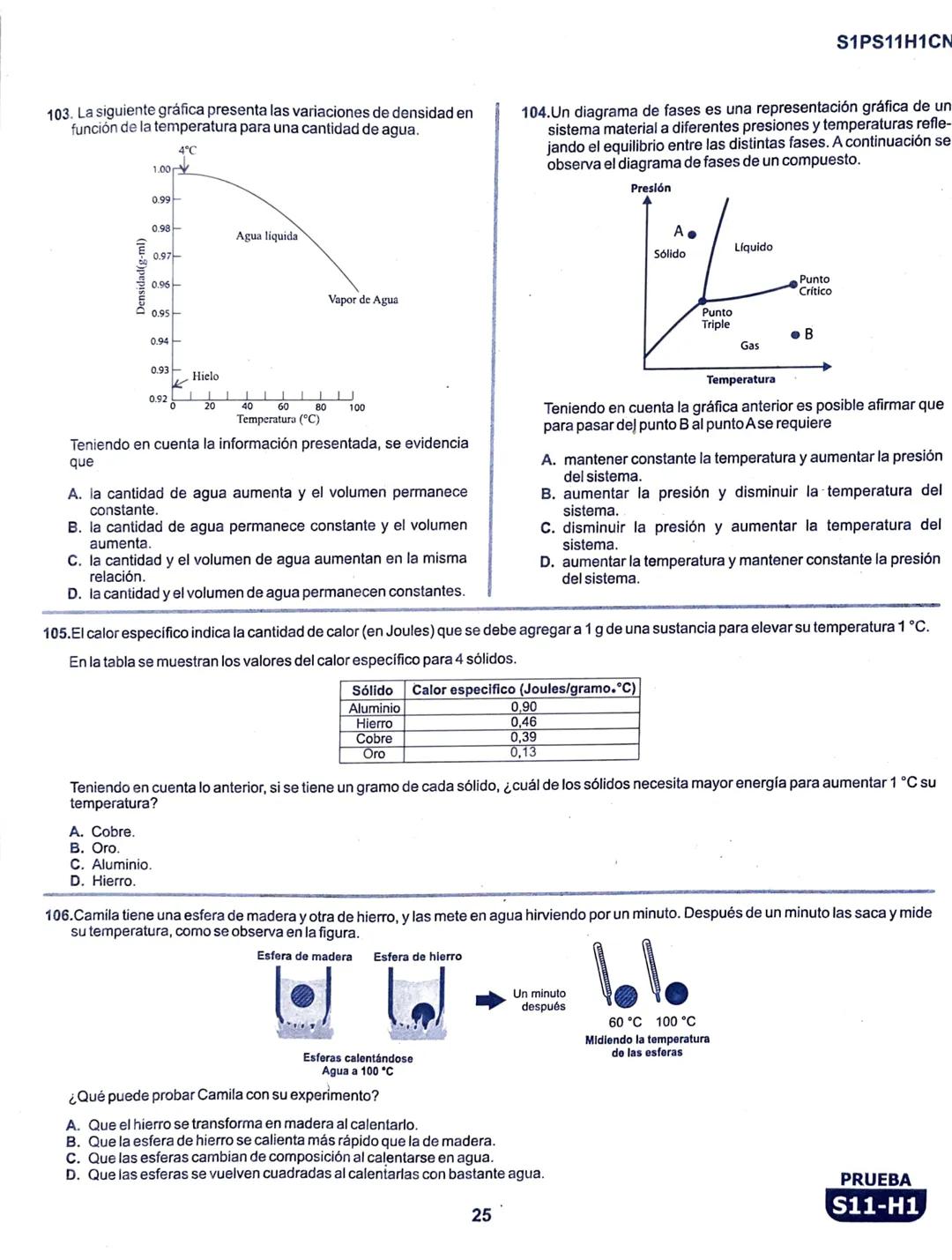 La
Evaluación
PRUEBA
S11-H1
Evaluación por Desempeño en Competencias
Primera sesión
En el siguiente cuadro se muestran las pruebas que confo
