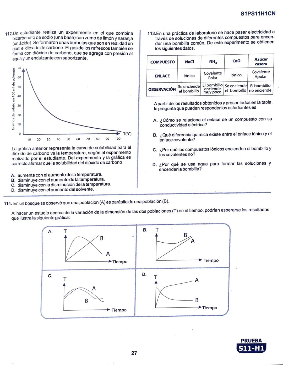 La
Evaluación
PRUEBA
S11-H1
Evaluación por Desempeño en Competencias
Primera sesión
En el siguiente cuadro se muestran las pruebas que confo