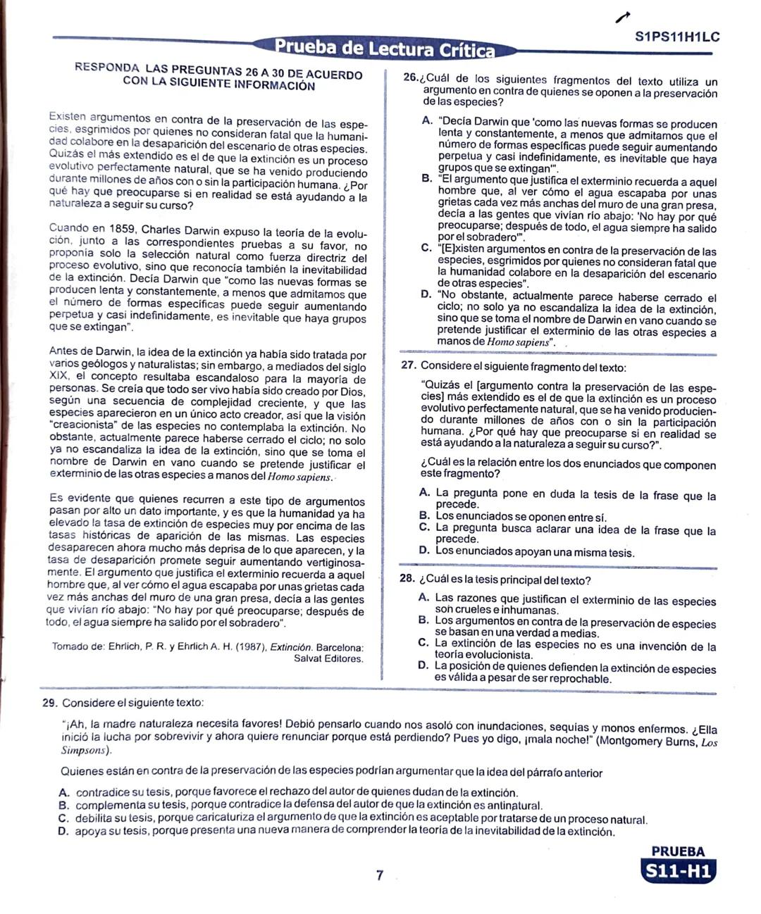 La
Evaluación
PRUEBA
S11-H1
Evaluación por Desempeño en Competencias
Primera sesión
En el siguiente cuadro se muestran las pruebas que confo
