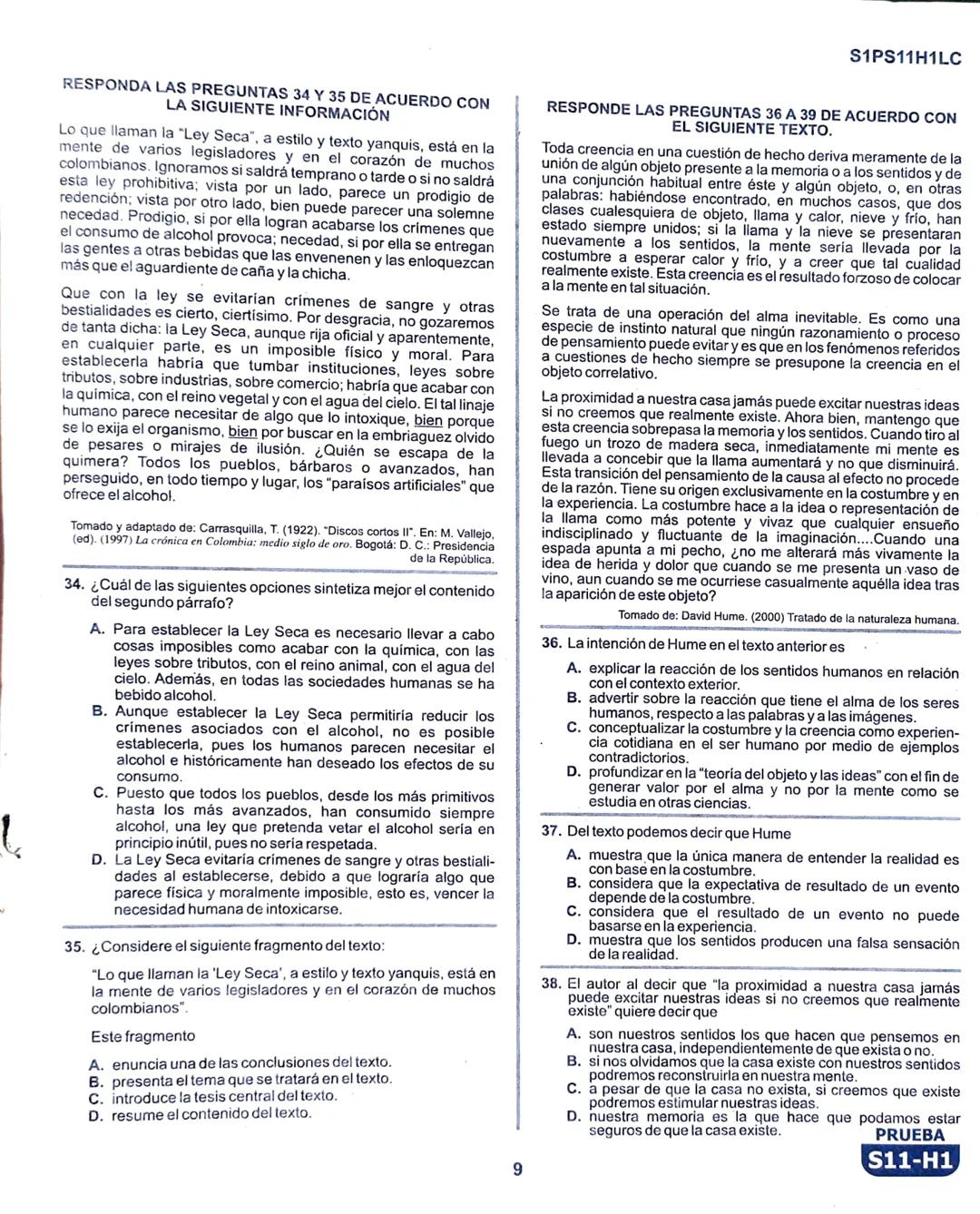 La
Evaluación
PRUEBA
S11-H1
Evaluación por Desempeño en Competencias
Primera sesión
En el siguiente cuadro se muestran las pruebas que confo