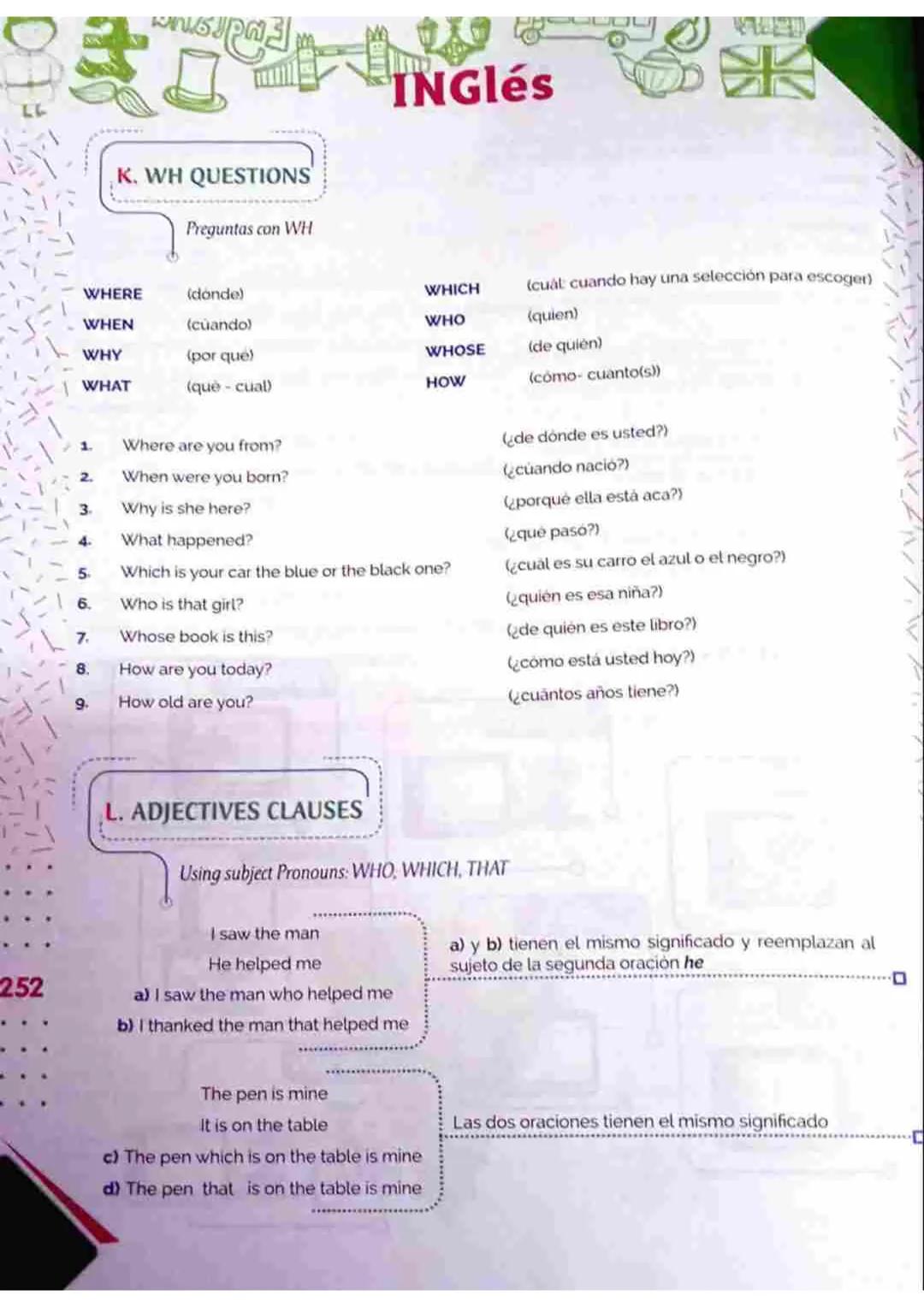 LE
INGlés
Los siguientes son los sustantivos que rio se pueden contar en ingles. Hay muchos mas sustantivos o cosa
que tampoco se pueden con