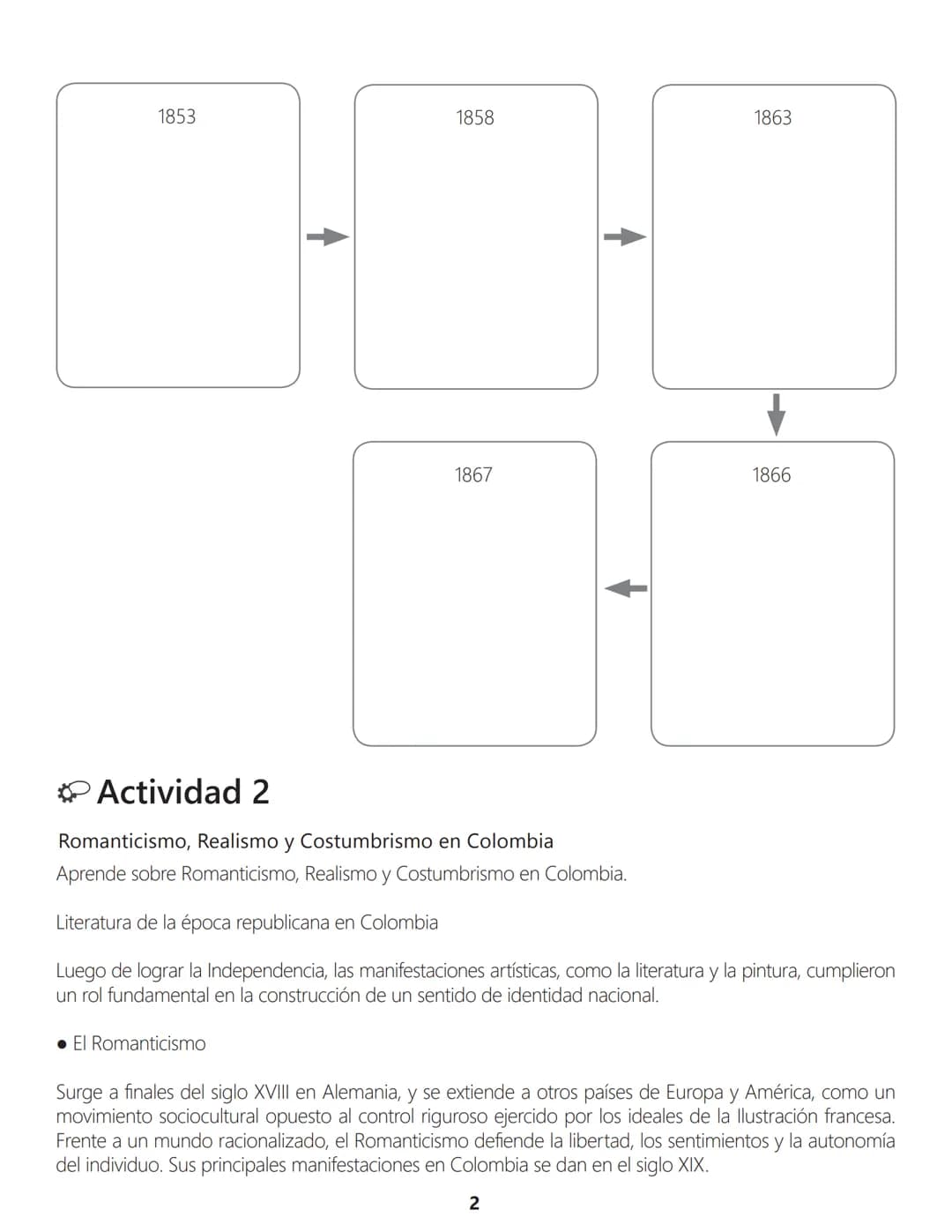 8
Grado
Lenguaje
Trabajo en clase
Introducción
Cambios de una nación
VIAJA POR COLOMBIA, CONOCE NUESTRO PAÍS POR MEDIO DE SU LITERATURA
Reco
