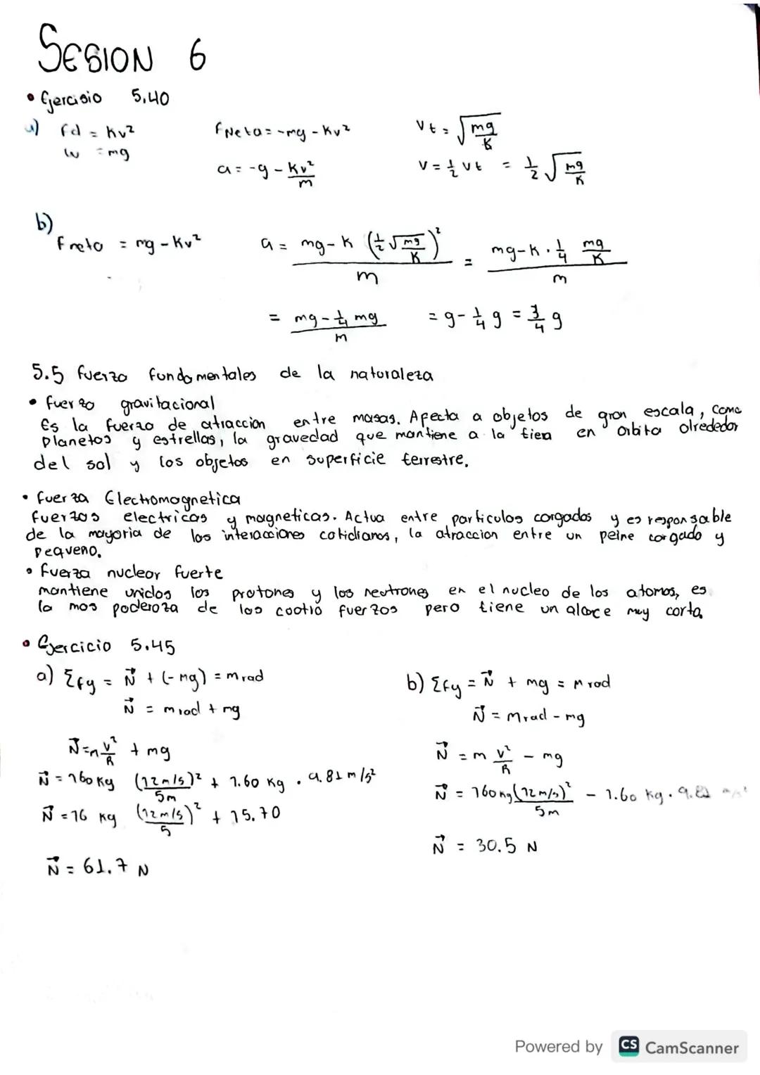 # Sesion 7
* los leyes de newton son fundamentales para entender el movimiento de los particulas, y usa un diagrama de cuerpo libre para en