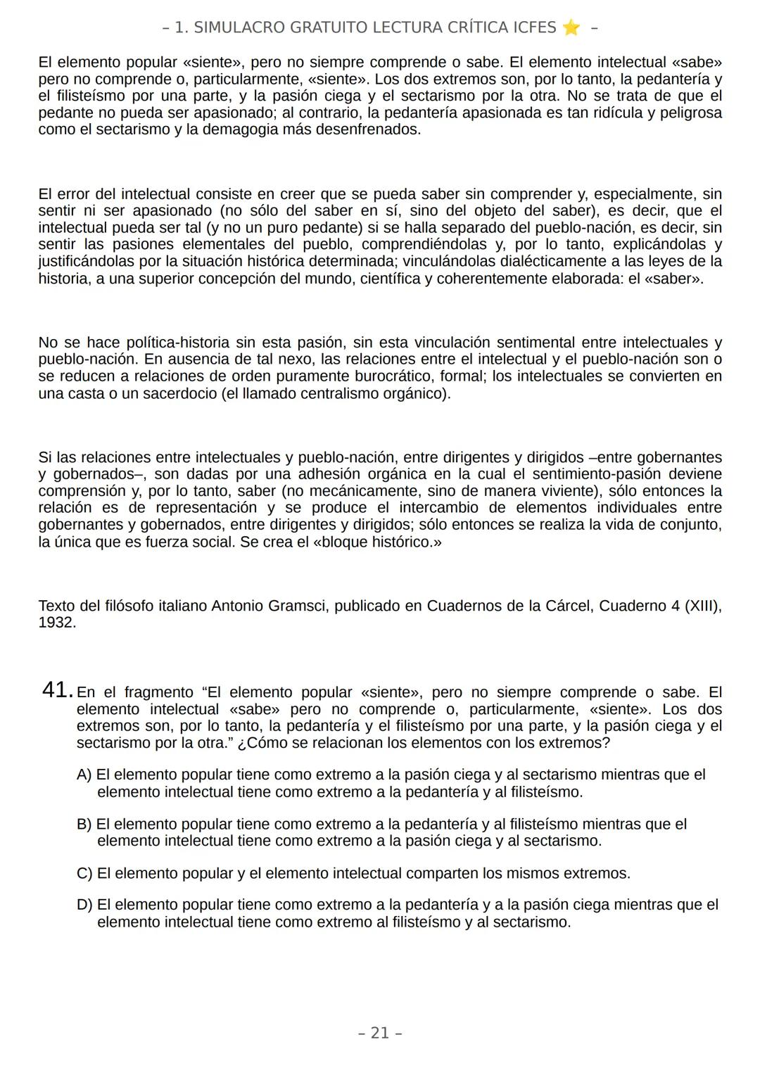 # SIMULACRO FILADD
filadd - 1. SIMULACRO GRATUITO LECTURA CRÍTICA ICFES
Recomendaciones:
* Nuestra plataforma registra el tiempo que te t