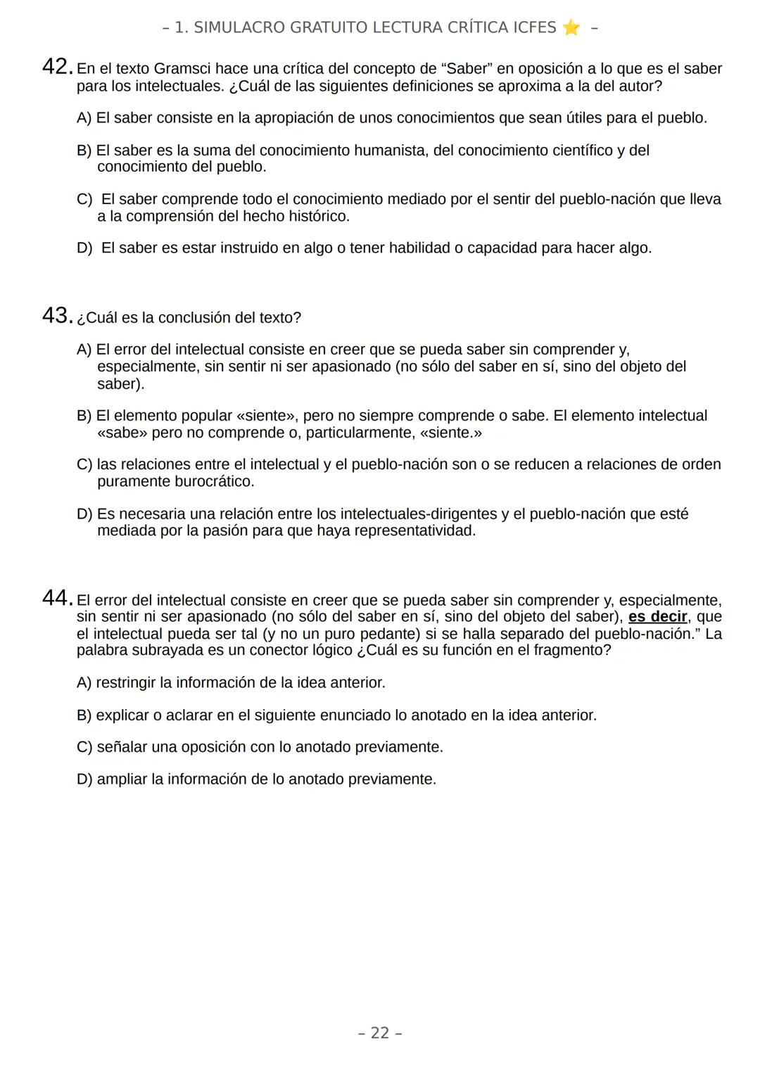 # SIMULACRO FILADD
filadd - 1. SIMULACRO GRATUITO LECTURA CRÍTICA ICFES
Recomendaciones:
* Nuestra plataforma registra el tiempo que te t