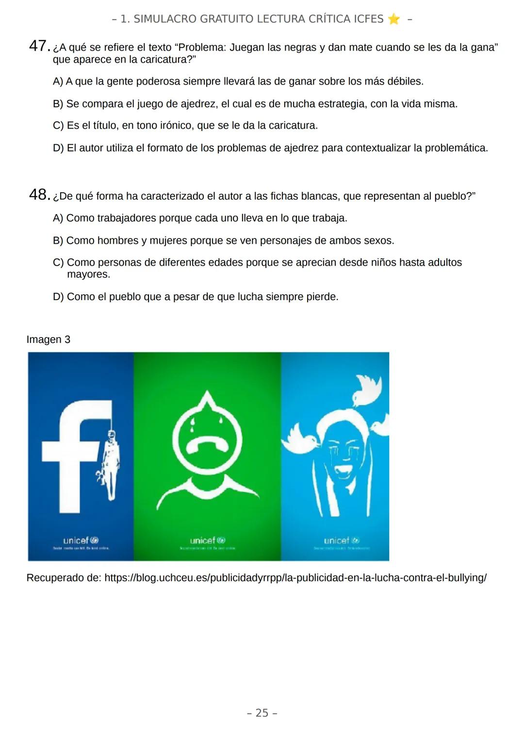# SIMULACRO FILADD
filadd - 1. SIMULACRO GRATUITO LECTURA CRÍTICA ICFES
Recomendaciones:
* Nuestra plataforma registra el tiempo que te t