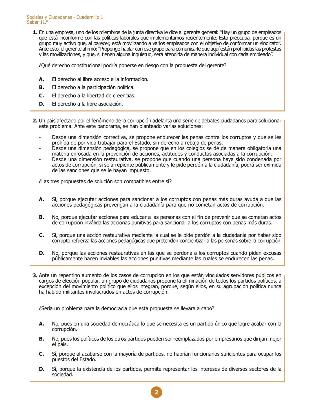 MINISTERIO DE EDUCACIÓN
NACIONAL
G11.D.D
D111
Sociales y Ciudadanas
Cuadernillo 1
2023
11.°
GRADO
07
¡Hola!
Queremos agradecer tu participac