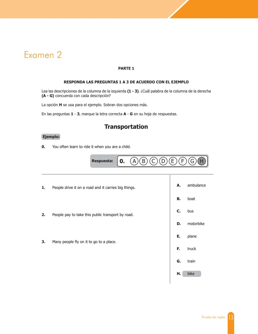 Cuadernillo de preguntas
Saber 11.°
Prueba de inglés
icfes
saber 11.°
GOBIERNO
DE COLOMBIA
MINEDUCACIÓN icfes
mejor saber Presidente de la R