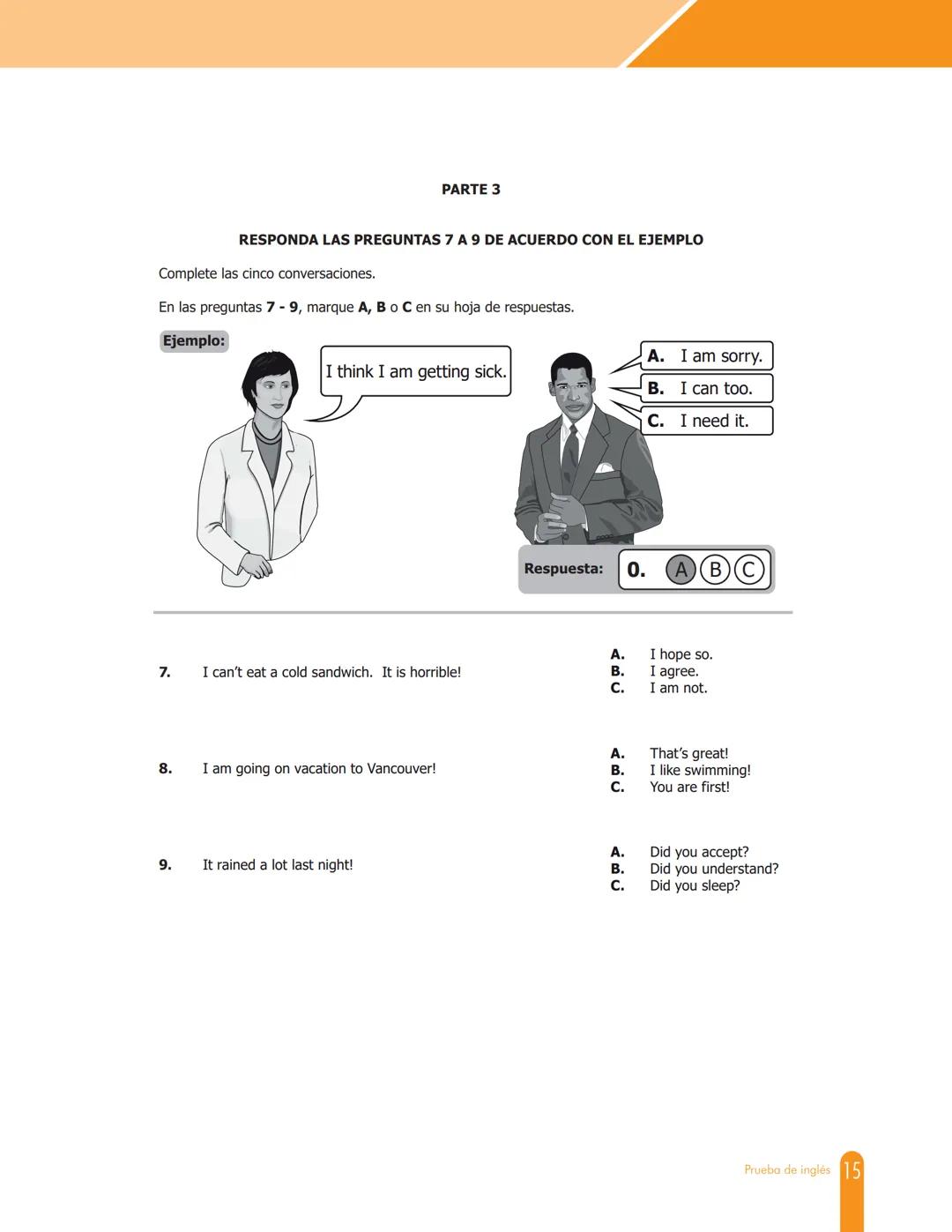 Cuadernillo de preguntas
Saber 11.°
Prueba de inglés
icfes
saber 11.°
GOBIERNO
DE COLOMBIA
MINEDUCACIÓN icfes
mejor saber Presidente de la R