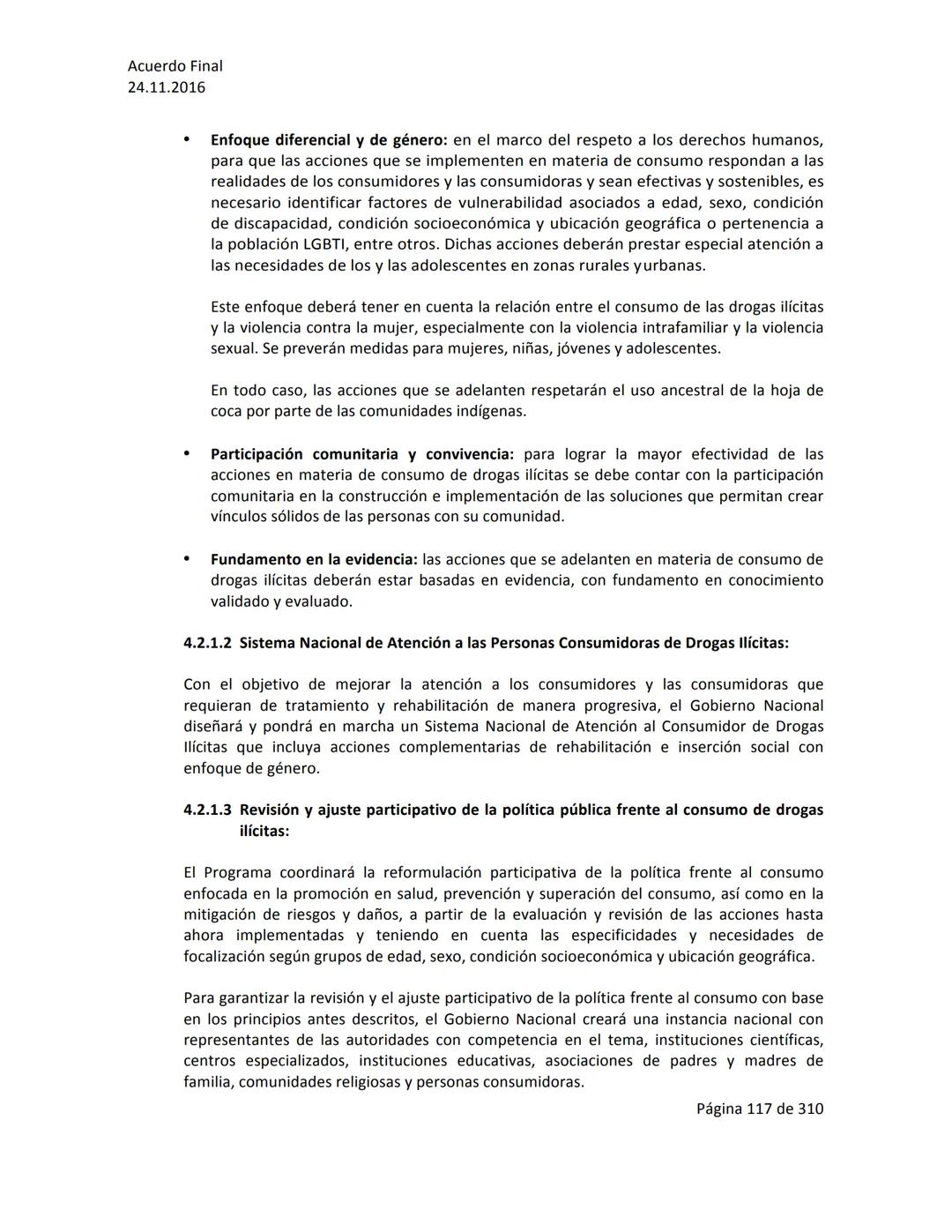Acuerdo Final
24.11.2016
ACUERDO FINAL PARA LA TERMINACIÓN DEL CONFLICTO Y LA CONSTRUCCIÓN DE UNA PAZ
ESTABLE Y DURADERA
PREÁMBULO
Recordand