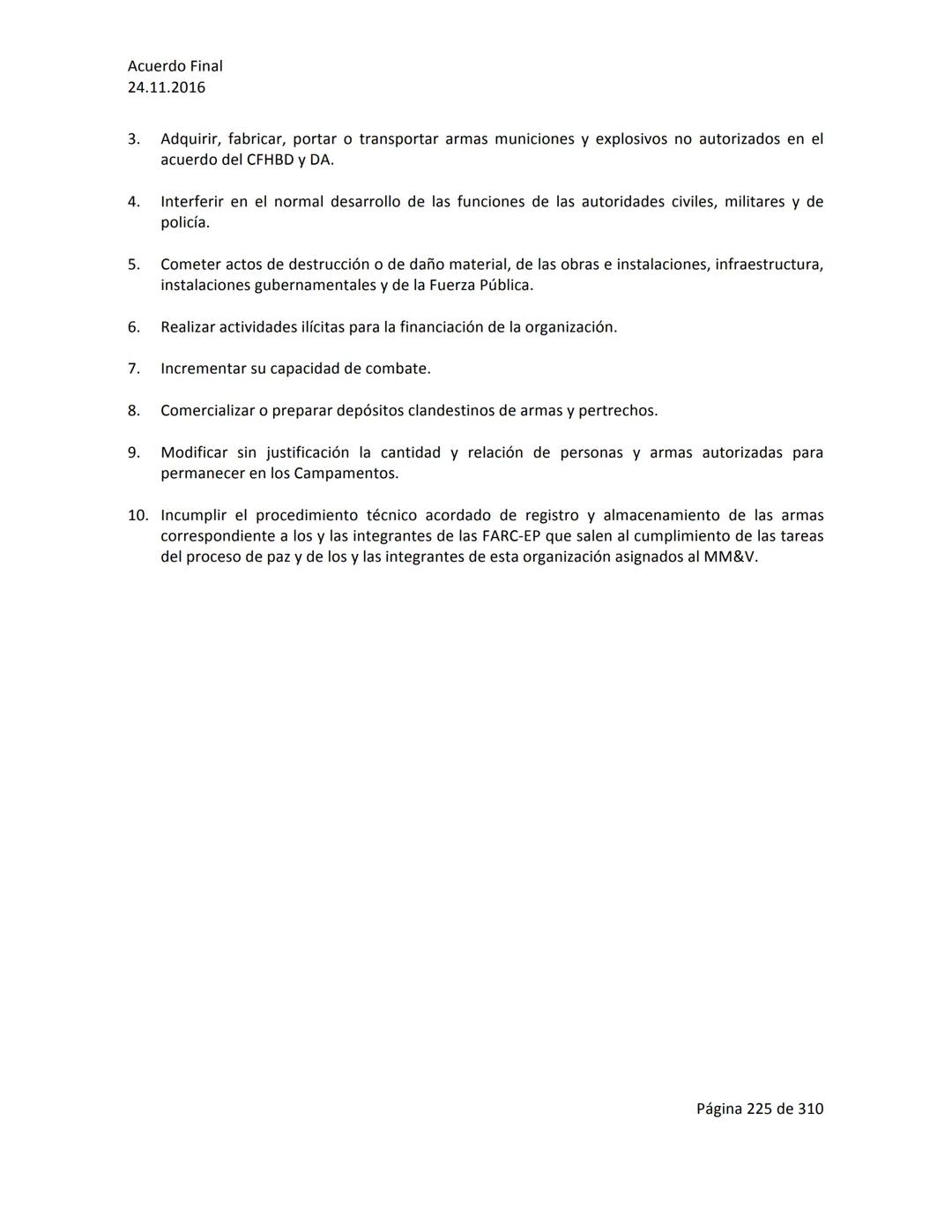 Acuerdo Final
24.11.2016
ACUERDO FINAL PARA LA TERMINACIÓN DEL CONFLICTO Y LA CONSTRUCCIÓN DE UNA PAZ
ESTABLE Y DURADERA
PREÁMBULO
Recordand