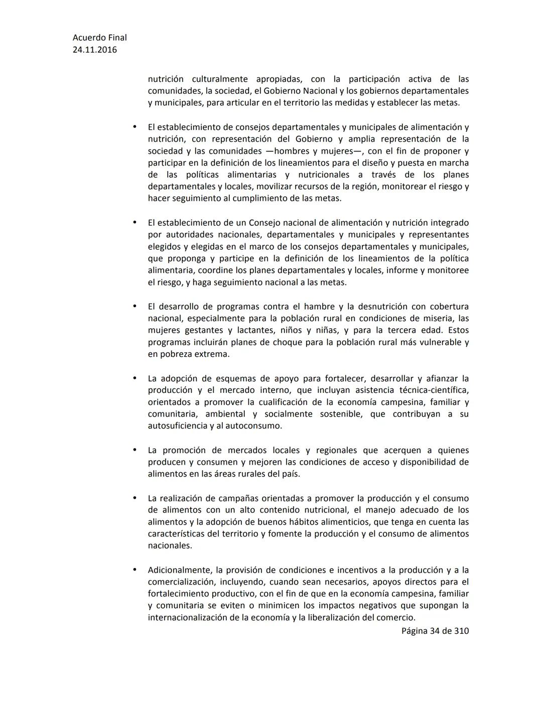 Acuerdo Final
24.11.2016
ACUERDO FINAL PARA LA TERMINACIÓN DEL CONFLICTO Y LA CONSTRUCCIÓN DE UNA PAZ
ESTABLE Y DURADERA
PREÁMBULO
Recordand