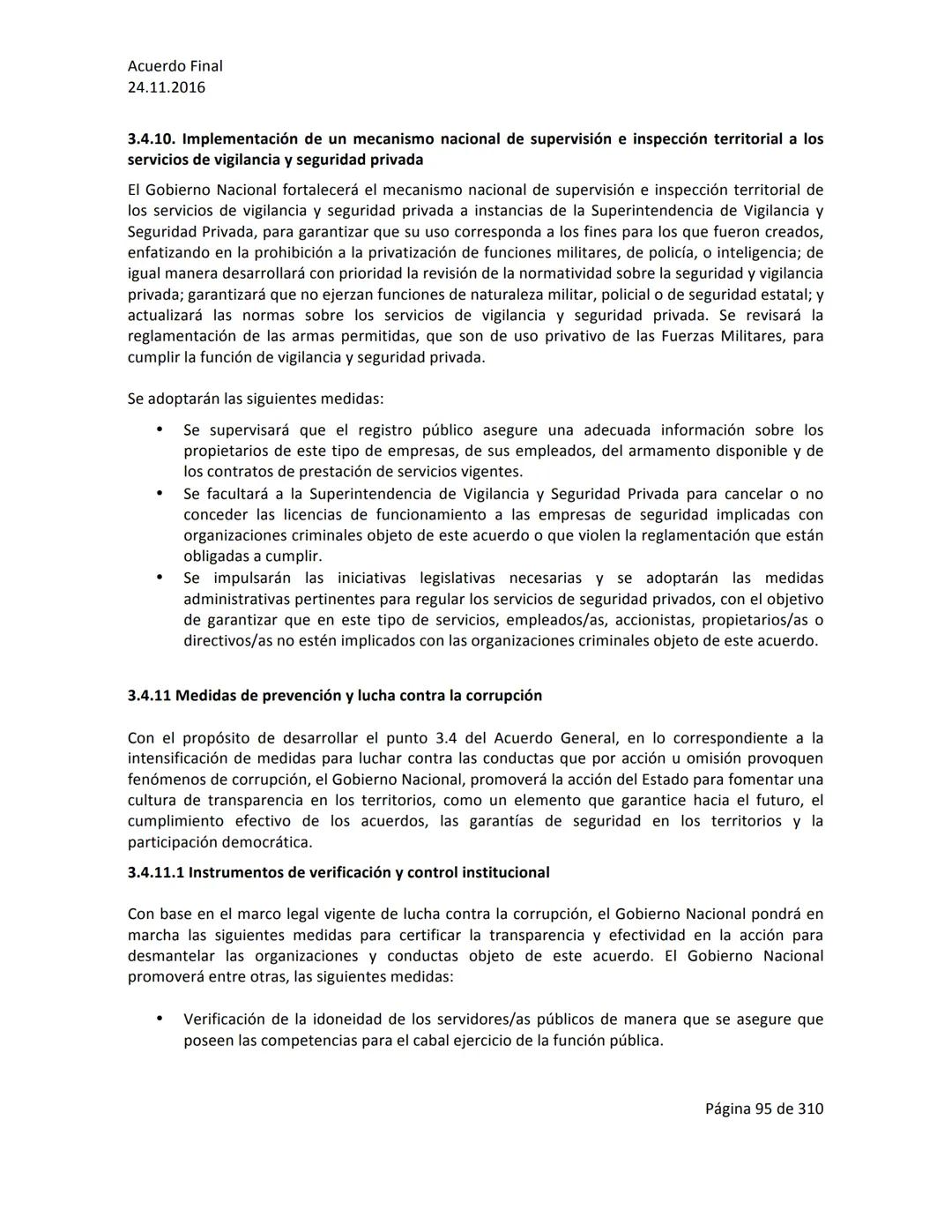 Acuerdo Final
24.11.2016
ACUERDO FINAL PARA LA TERMINACIÓN DEL CONFLICTO Y LA CONSTRUCCIÓN DE UNA PAZ
ESTABLE Y DURADERA
PREÁMBULO
Recordand