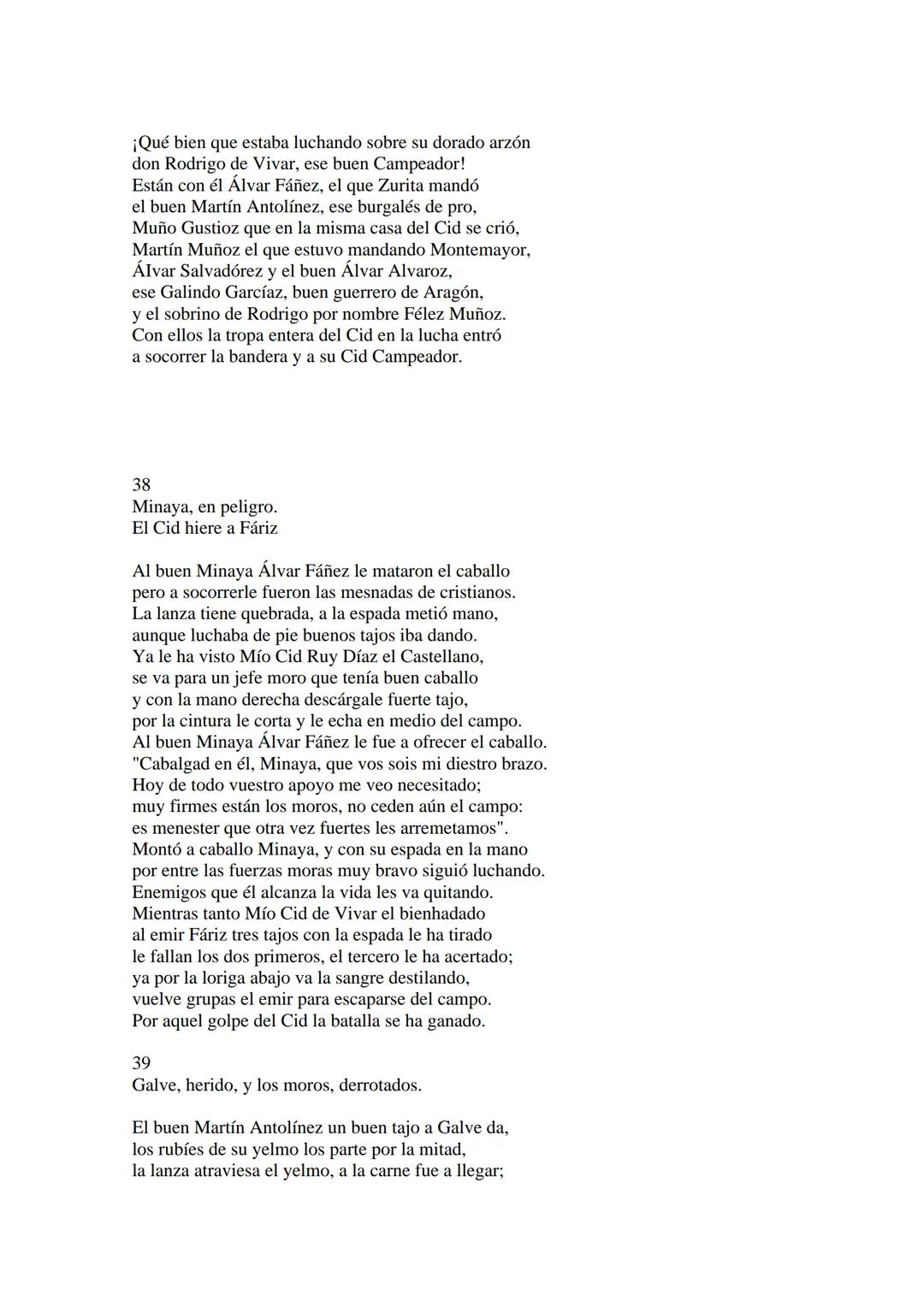 CANTAR DE MIO CID EN CASTELLANO MODERNO
Tirada 1
1.
El Cid convoca a sus vasallos; éstos se destierran con él.
Adiós del Cid a Vivar.
(Envió