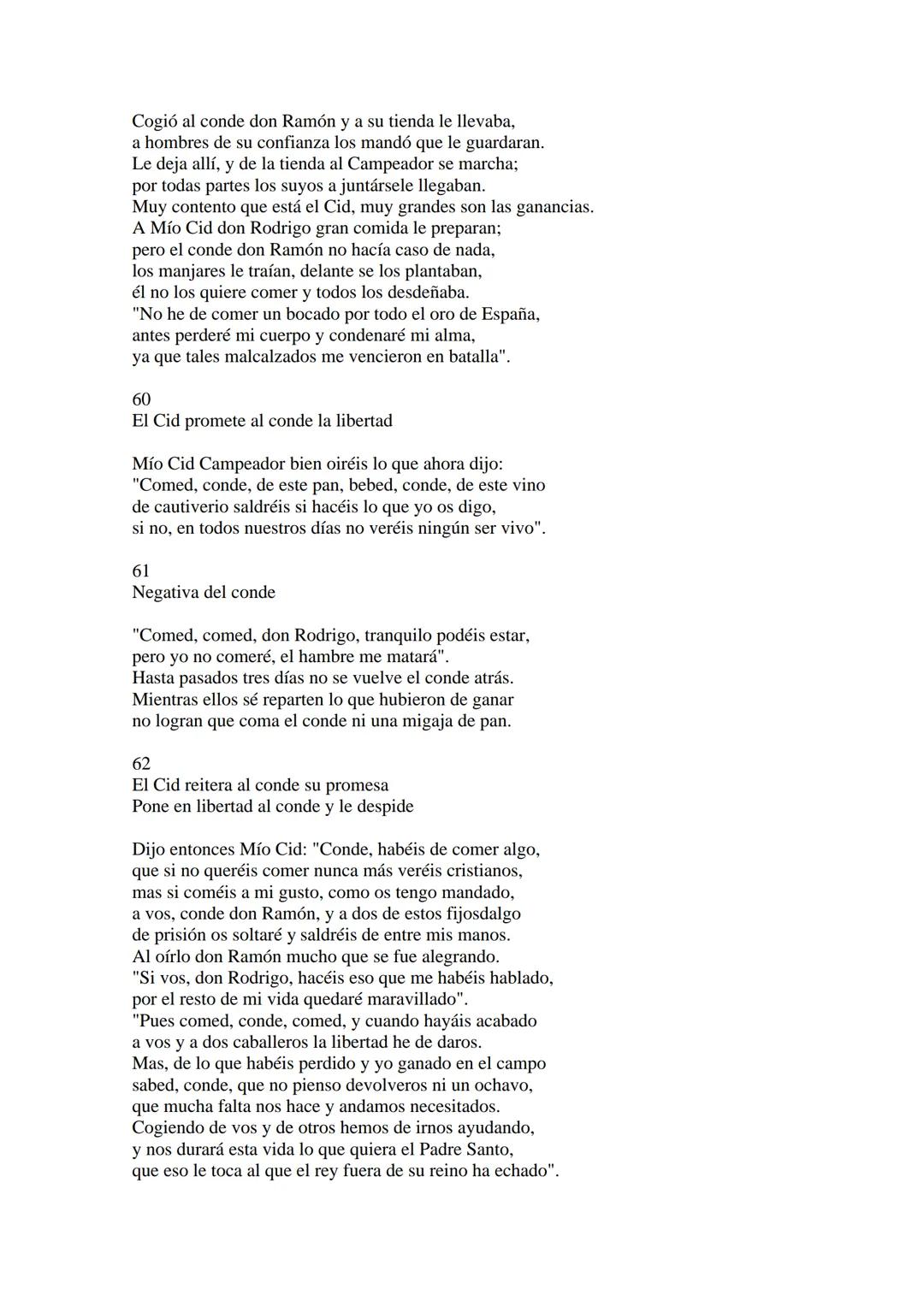 CANTAR DE MIO CID EN CASTELLANO MODERNO
Tirada 1
1.
El Cid convoca a sus vasallos; éstos se destierran con él.
Adiós del Cid a Vivar.
(Envió