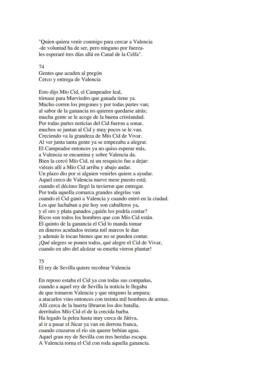 CANTAR DE MIO CID EN CASTELLANO MODERNO
Tirada 1
1.
El Cid convoca a sus vasallos; éstos se destierran con él.
Adiós del Cid a Vivar.
(Envió