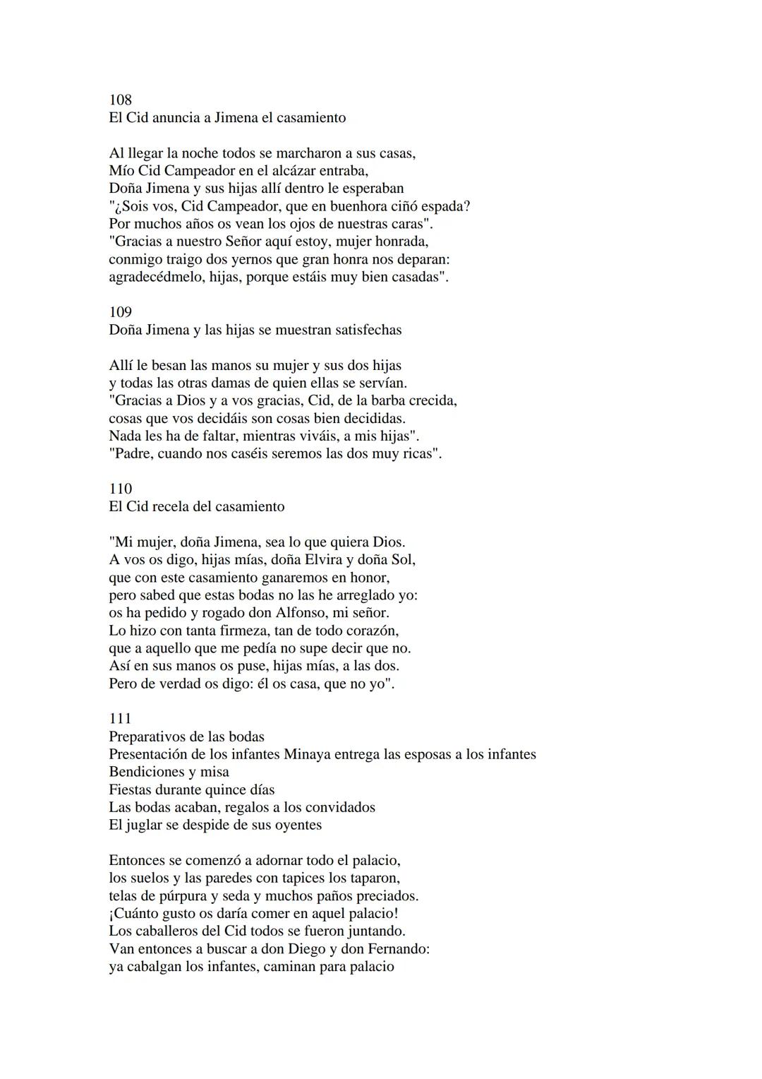 CANTAR DE MIO CID EN CASTELLANO MODERNO
Tirada 1
1.
El Cid convoca a sus vasallos; éstos se destierran con él.
Adiós del Cid a Vivar.
(Envió