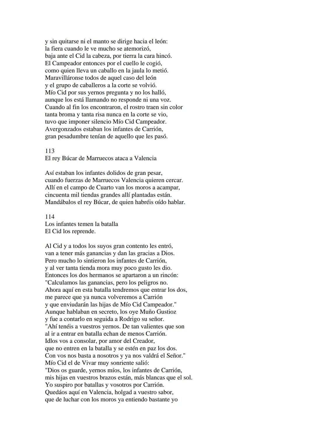 CANTAR DE MIO CID EN CASTELLANO MODERNO
Tirada 1
1.
El Cid convoca a sus vasallos; éstos se destierran con él.
Adiós del Cid a Vivar.
(Envió
