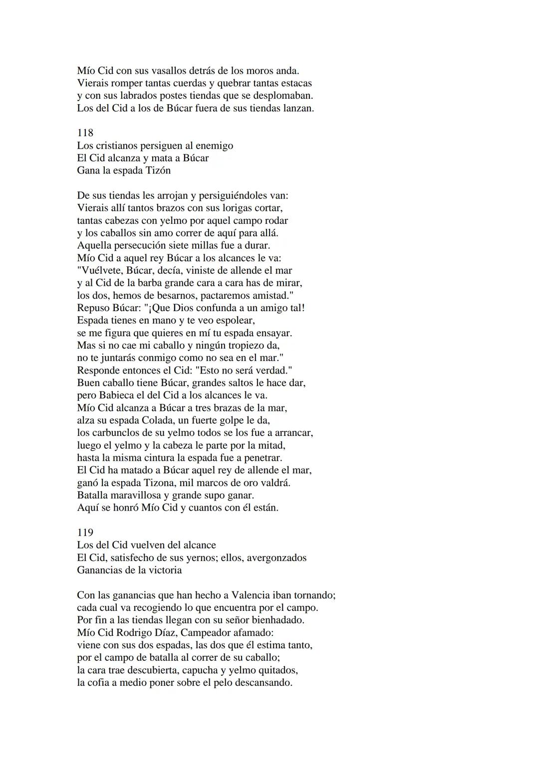 CANTAR DE MIO CID EN CASTELLANO MODERNO
Tirada 1
1.
El Cid convoca a sus vasallos; éstos se destierran con él.
Adiós del Cid a Vivar.
(Envió