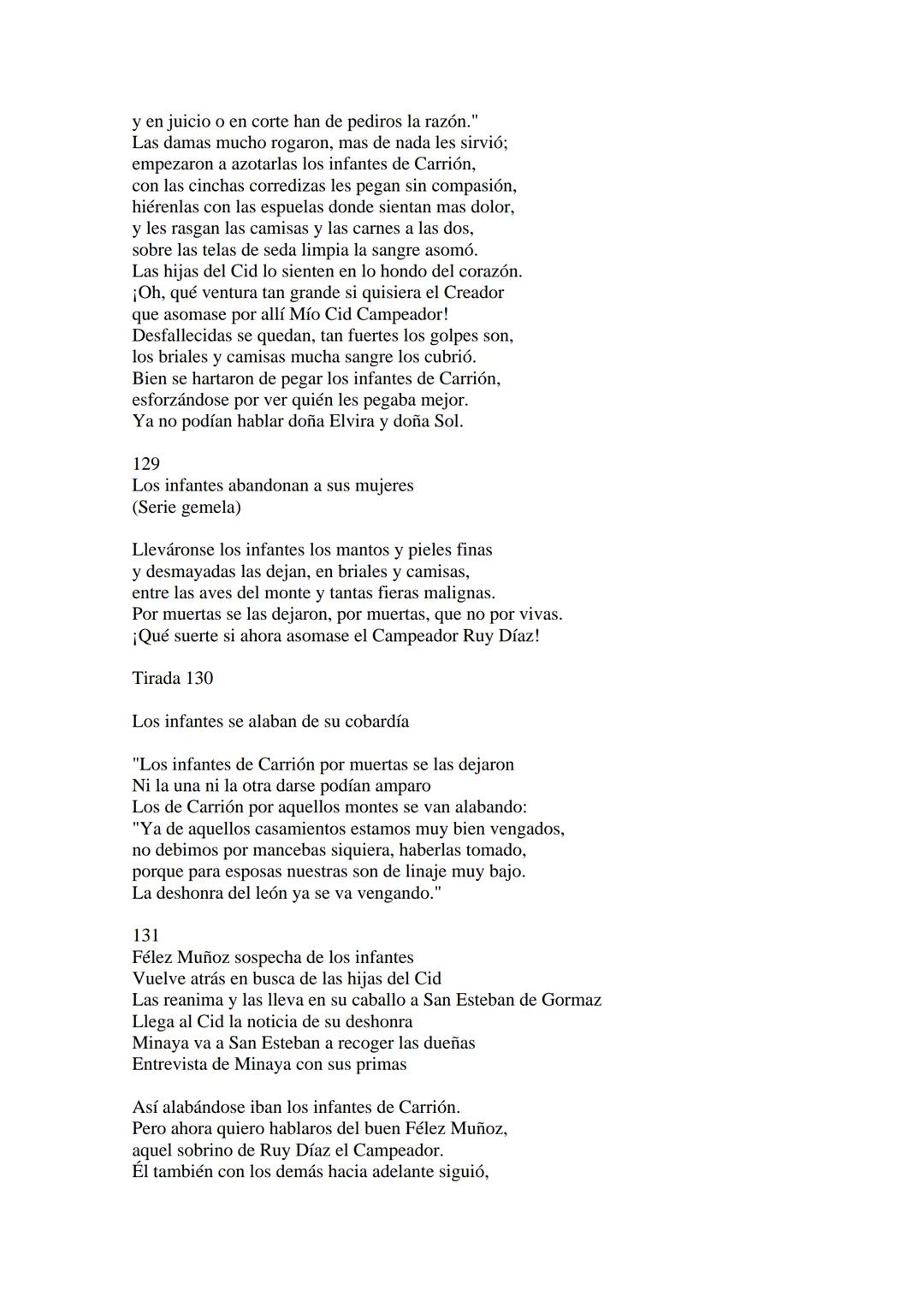 CANTAR DE MIO CID EN CASTELLANO MODERNO
Tirada 1
1.
El Cid convoca a sus vasallos; éstos se destierran con él.
Adiós del Cid a Vivar.
(Envió