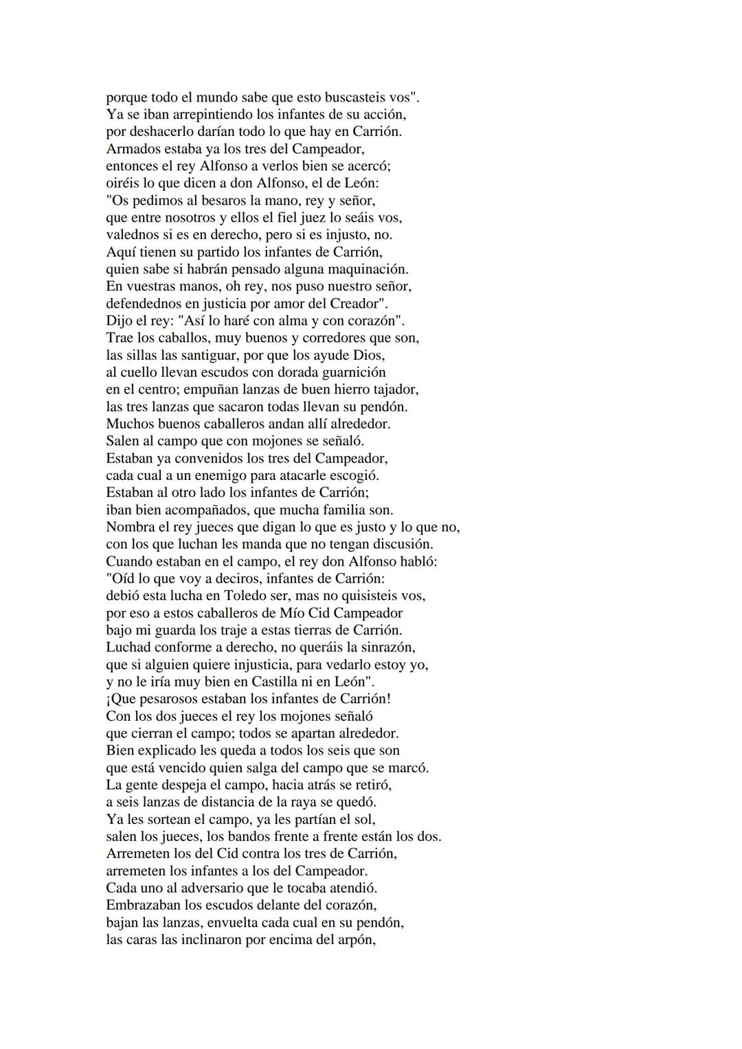 CANTAR DE MIO CID EN CASTELLANO MODERNO
Tirada 1
1.
El Cid convoca a sus vasallos; éstos se destierran con él.
Adiós del Cid a Vivar.
(Envió