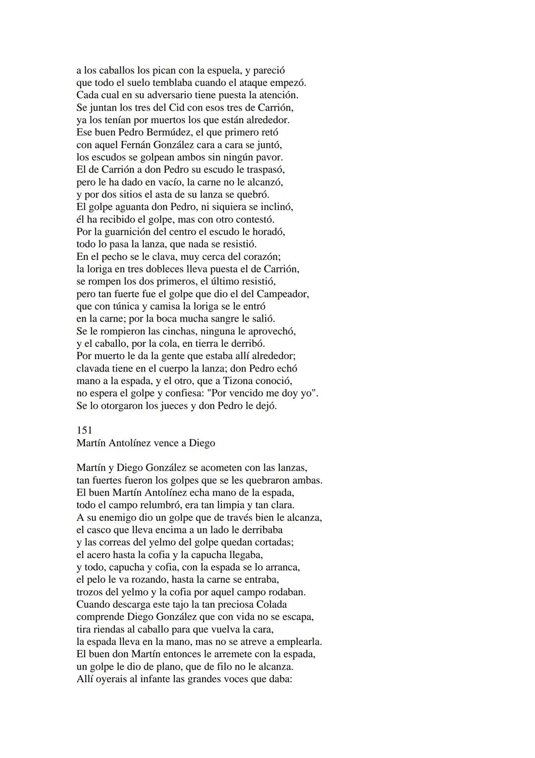CANTAR DE MIO CID EN CASTELLANO MODERNO
Tirada 1
1.
El Cid convoca a sus vasallos; éstos se destierran con él.
Adiós del Cid a Vivar.
(Envió