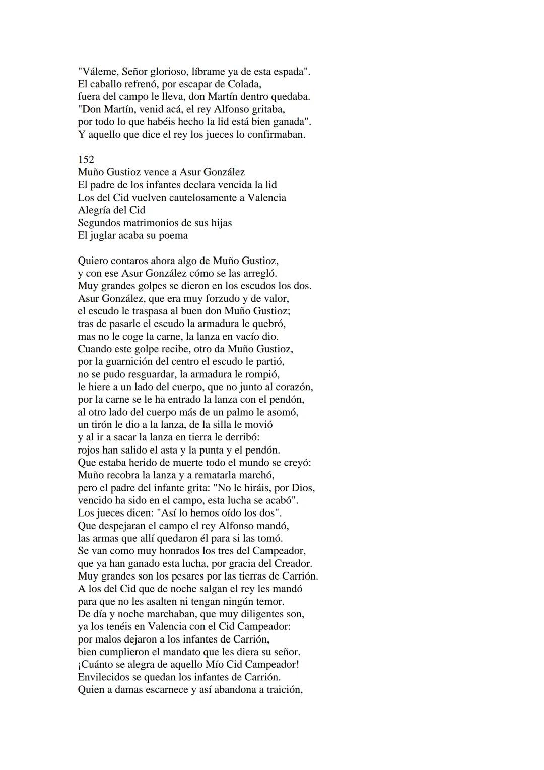 CANTAR DE MIO CID EN CASTELLANO MODERNO
Tirada 1
1.
El Cid convoca a sus vasallos; éstos se destierran con él.
Adiós del Cid a Vivar.
(Envió