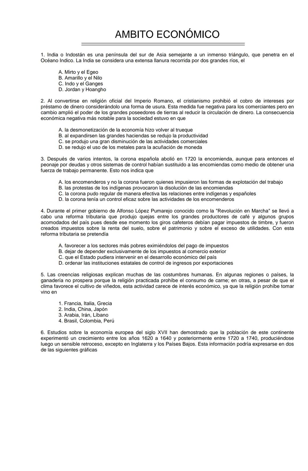 Examen de Estado,
ICFES
Banco de preguntas de historia
Los grupos de preguntas que se incluyen en las pruebas de historia son los
siguientes