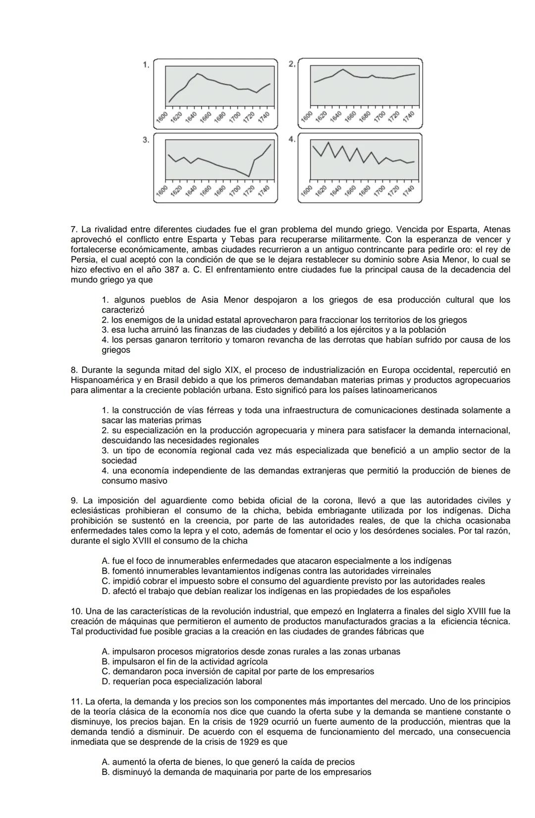 Examen de Estado,
ICFES
Banco de preguntas de historia
Los grupos de preguntas que se incluyen en las pruebas de historia son los
siguientes