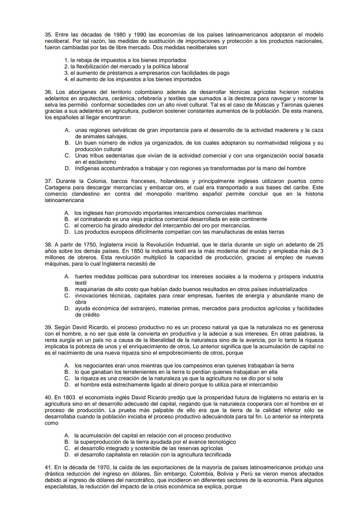 Examen de Estado,
ICFES
Banco de preguntas de historia
Los grupos de preguntas que se incluyen en las pruebas de historia son los
siguientes
