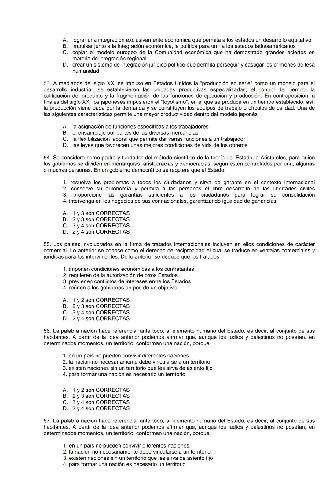 Examen de Estado,
ICFES
Banco de preguntas de historia
Los grupos de preguntas que se incluyen en las pruebas de historia son los
siguientes