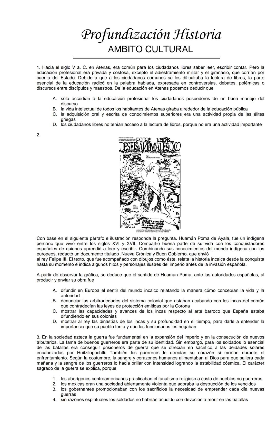 Examen de Estado,
ICFES
Banco de preguntas de historia
Los grupos de preguntas que se incluyen en las pruebas de historia son los
siguientes