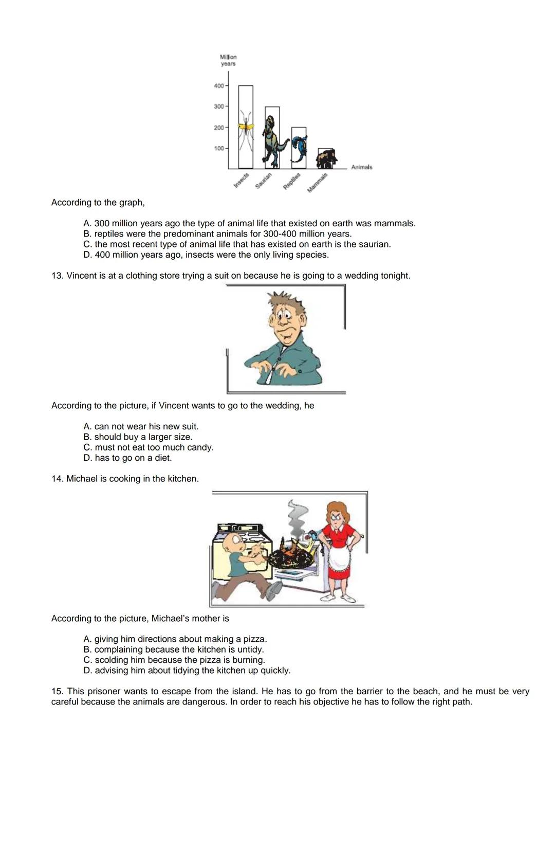 Examen de Estado
Banco de preguntas de ingles
La prueba de ingles se encuentra organizada en los siguientes grupos de preguntas:
• Construc