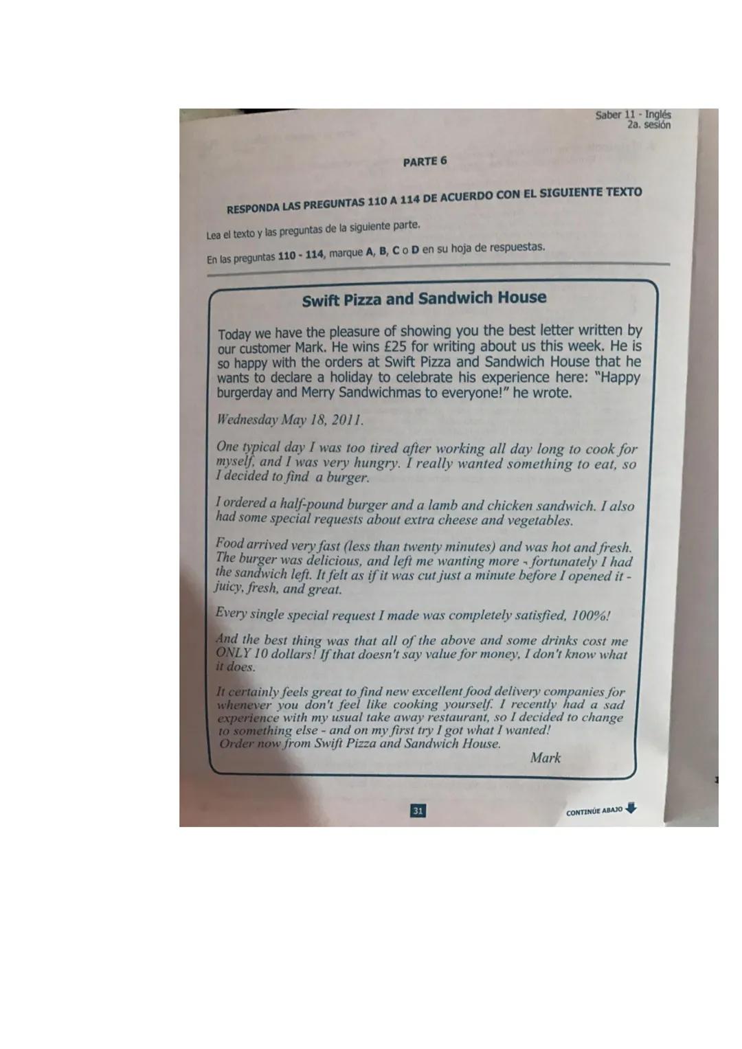 P8L-SL6-E80-337
QUE QUE EL NÚMERO DE ESTE CUADERNILLO
E SU HOJA DE RESPUESTAS SEAN IGUALES
π.
11°
11°
icfes
saber 11
2017-2
EXAMEN DE ESTADO