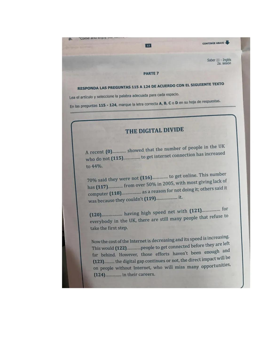 P8L-SL6-E80-337
QUE QUE EL NÚMERO DE ESTE CUADERNILLO
E SU HOJA DE RESPUESTAS SEAN IGUALES
π.
11°
11°
icfes
saber 11
2017-2
EXAMEN DE ESTADO
