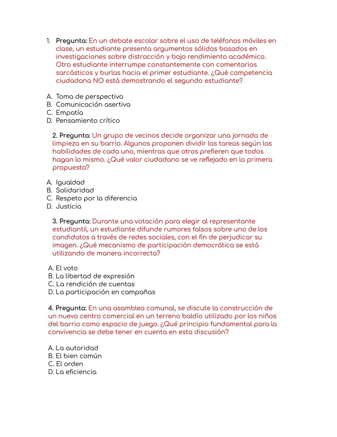 ICFES: COMPETENCIAS CIUDADANAS