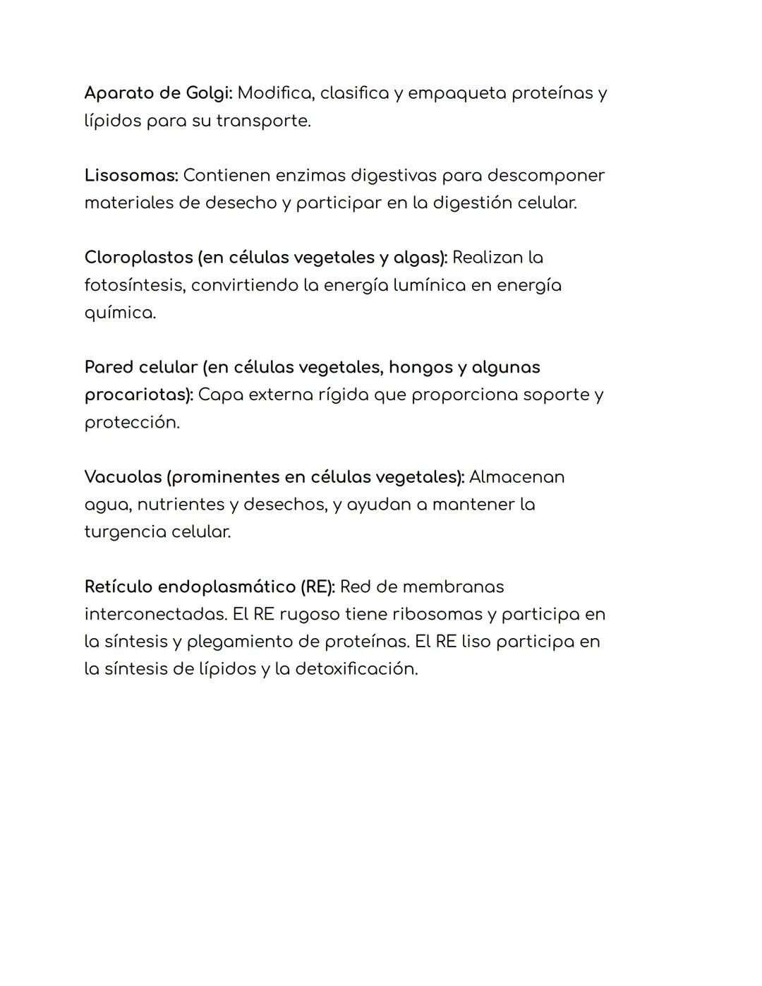 La Célula
Apuntes: La célula es la unidad estructural y funcional básica
de todos los seres vivos. Se distinguen dos tipos principales:
las