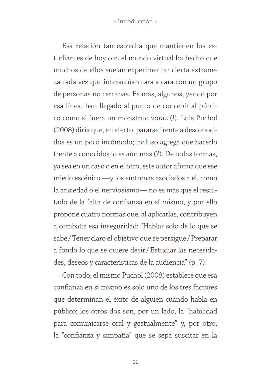 HABLAR EN
PÚBLICO EN LA
UNIVERSIDAD HABLAR EN
PÚBLICO EN LA
UNIVERSIDAD
Un manual para desenvolverse
ante una audiencia
John Moya Barreto
H