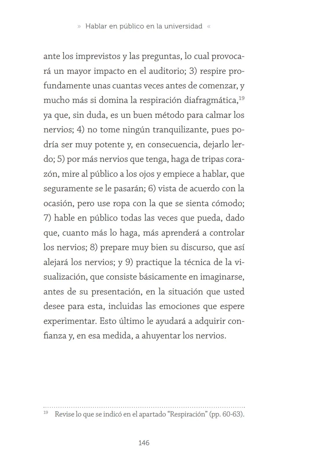 HABLAR EN
PÚBLICO EN LA
UNIVERSIDAD HABLAR EN
PÚBLICO EN LA
UNIVERSIDAD
Un manual para desenvolverse
ante una audiencia
John Moya Barreto
H