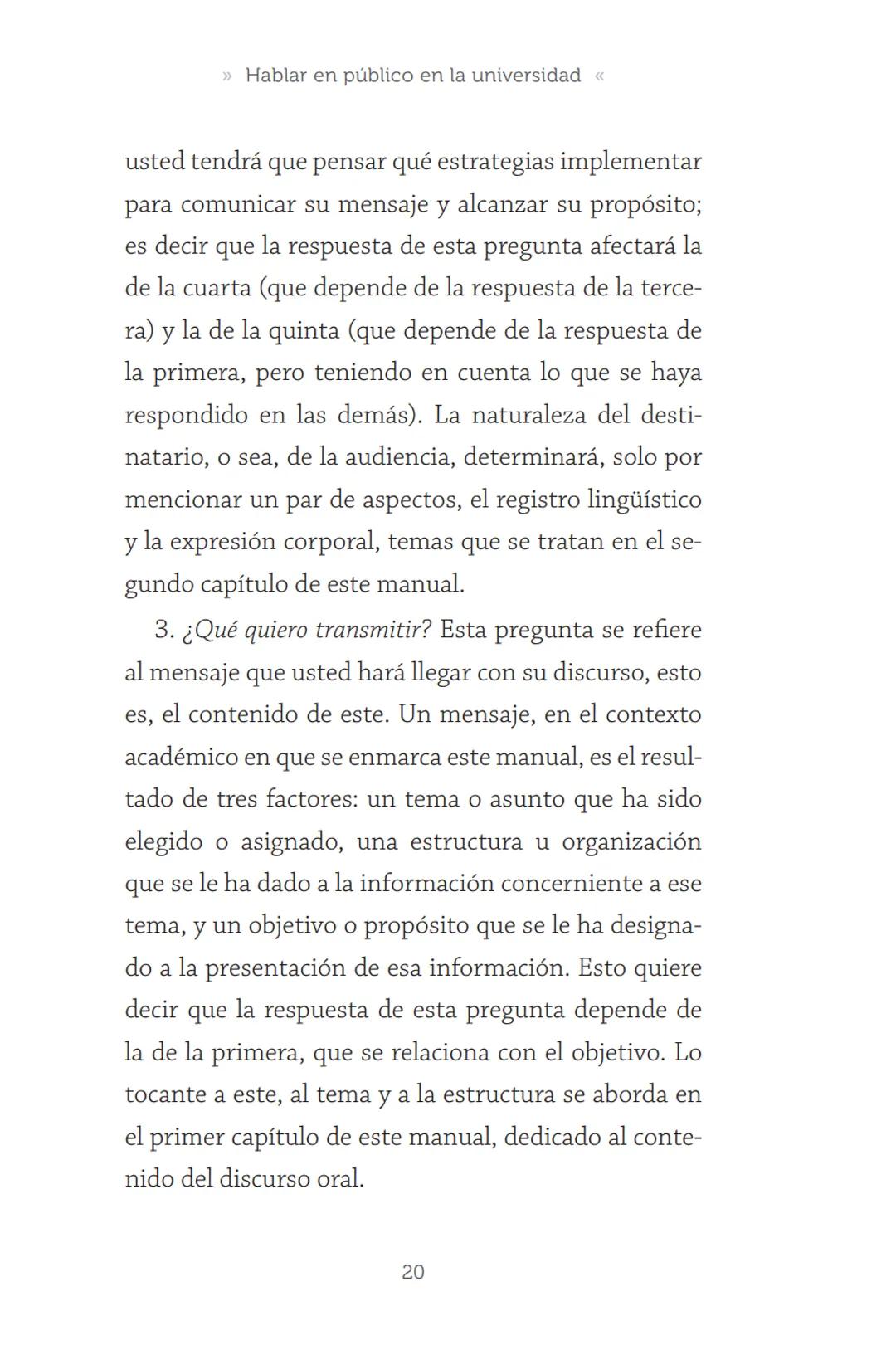 HABLAR EN
PÚBLICO EN LA
UNIVERSIDAD HABLAR EN
PÚBLICO EN LA
UNIVERSIDAD
Un manual para desenvolverse
ante una audiencia
John Moya Barreto
H