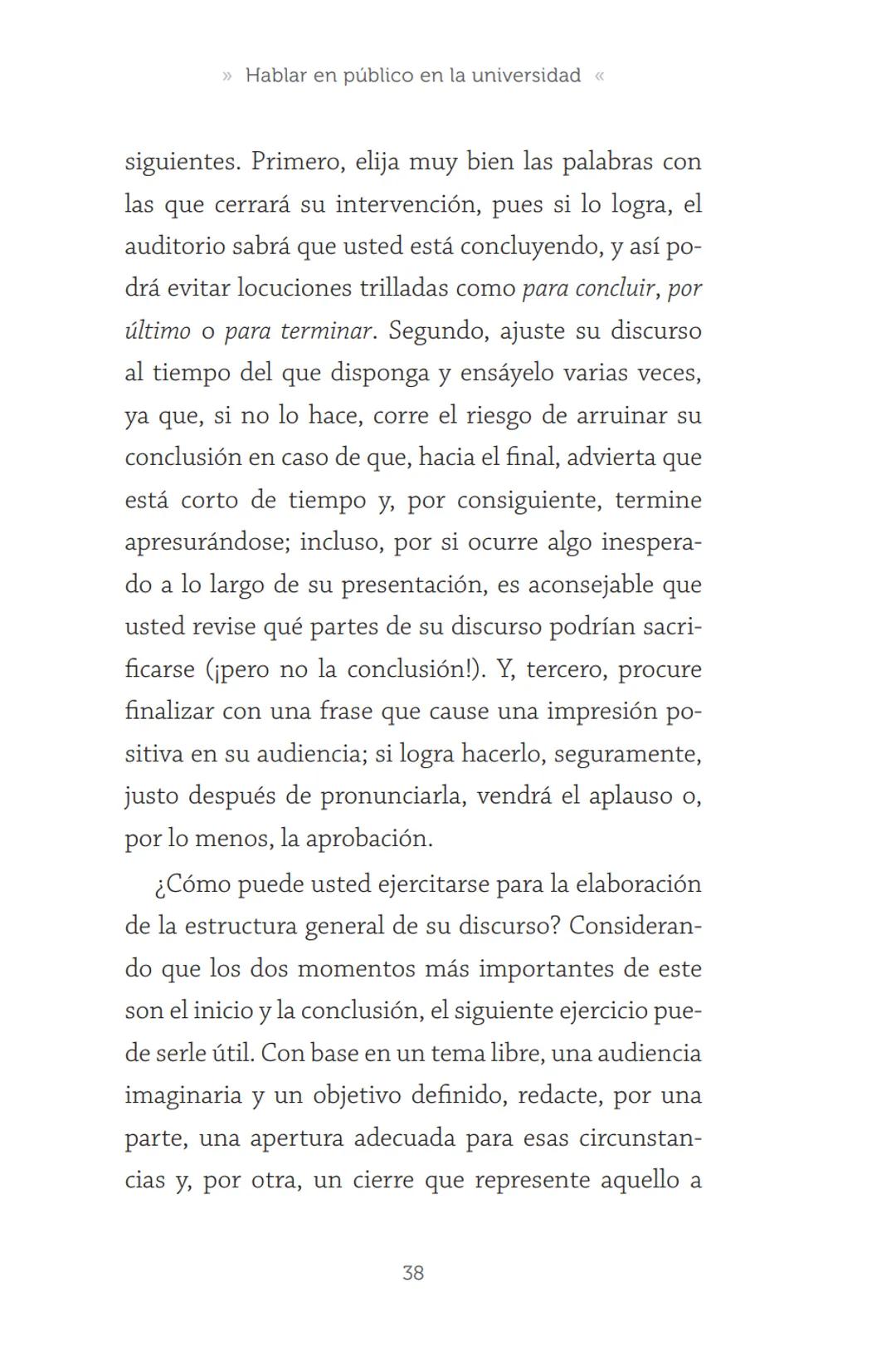 HABLAR EN
PÚBLICO EN LA
UNIVERSIDAD HABLAR EN
PÚBLICO EN LA
UNIVERSIDAD
Un manual para desenvolverse
ante una audiencia
John Moya Barreto
H