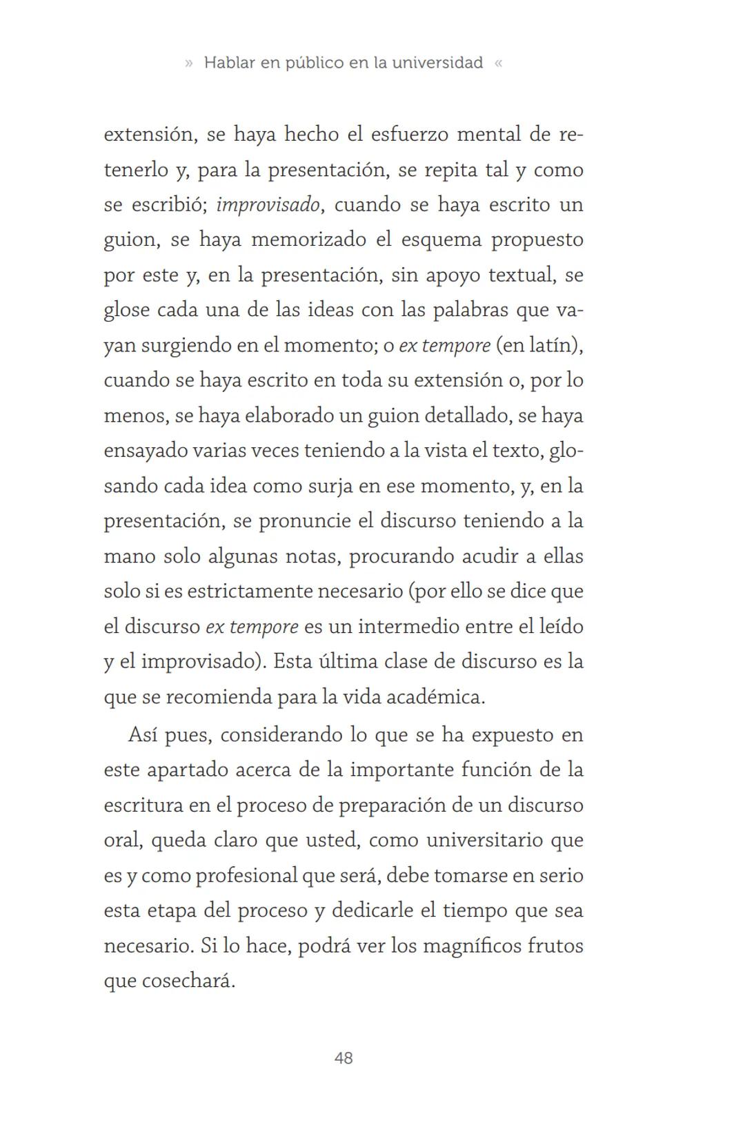 HABLAR EN
PÚBLICO EN LA
UNIVERSIDAD HABLAR EN
PÚBLICO EN LA
UNIVERSIDAD
Un manual para desenvolverse
ante una audiencia
John Moya Barreto
H