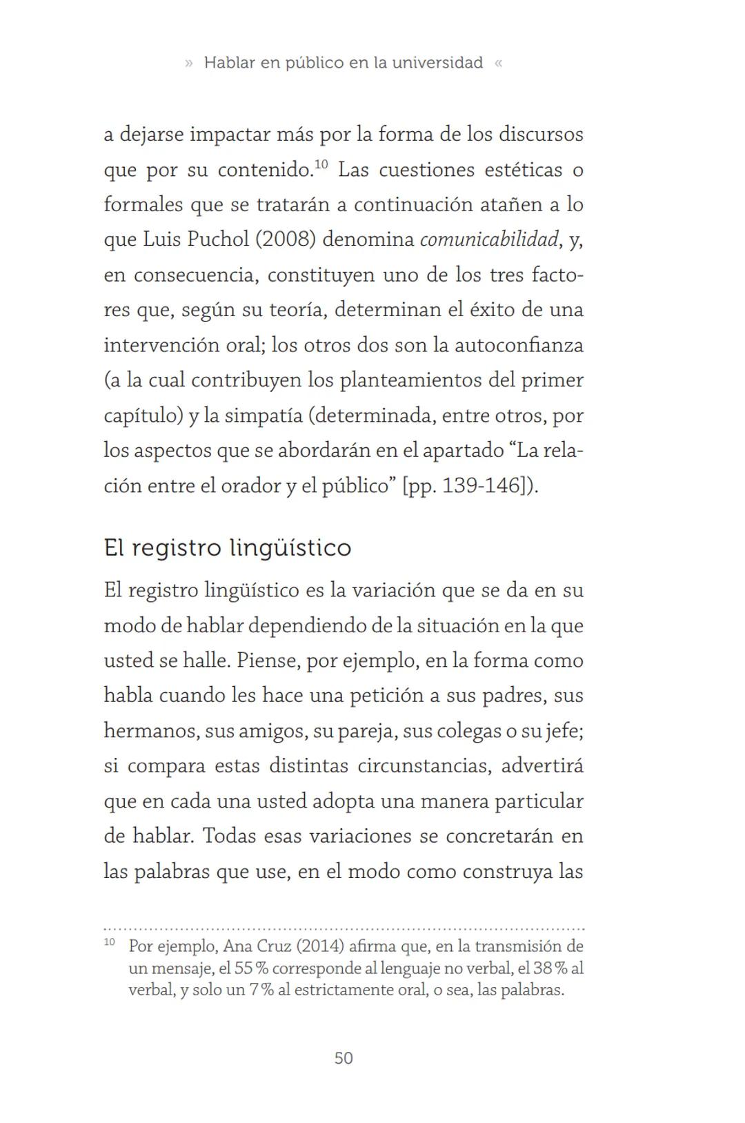 HABLAR EN
PÚBLICO EN LA
UNIVERSIDAD HABLAR EN
PÚBLICO EN LA
UNIVERSIDAD
Un manual para desenvolverse
ante una audiencia
John Moya Barreto
H