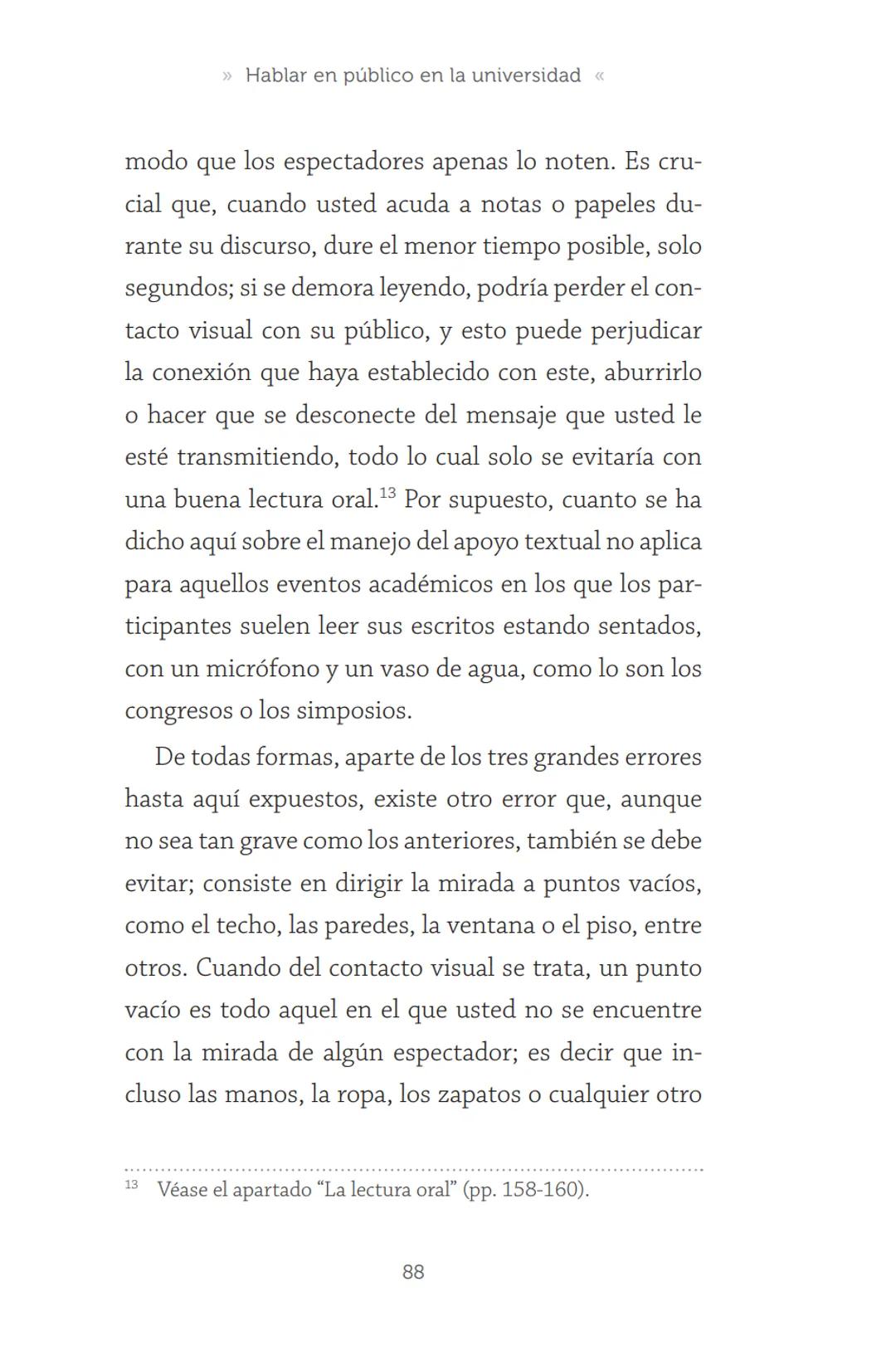 HABLAR EN
PÚBLICO EN LA
UNIVERSIDAD HABLAR EN
PÚBLICO EN LA
UNIVERSIDAD
Un manual para desenvolverse
ante una audiencia
John Moya Barreto
H