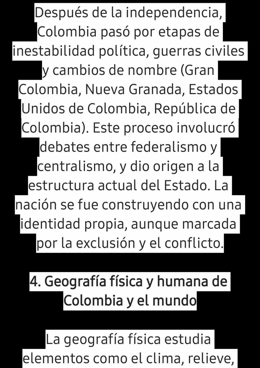# Temas clave de Ciencias Sociales - Saber 11
## HISTORIA
Hechos, procesos y actores históricos
## GEOGRAFÍA
Espacio geográfico y medio am