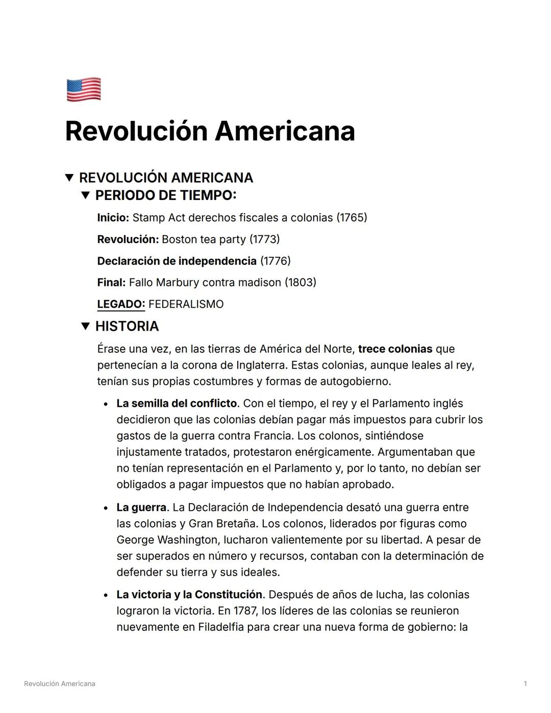Revolución Americana
▼ REVOLUCIÓN AMERICANA
▼ PERIODO DE TIEMPO:
Inicio: Stamp Act derechos fiscales a colonias (1765)
Revolución: Boston te