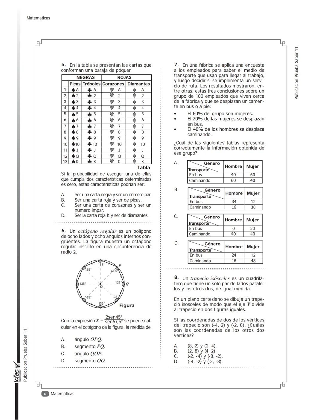 icfes V
saber 11°
CUADERNILLO
DE PREGUNTAS
SABER 11° 2016
Cuadernillo de prueba
Ejemplo de preguntas
11° grado Presidente de la República
Ju