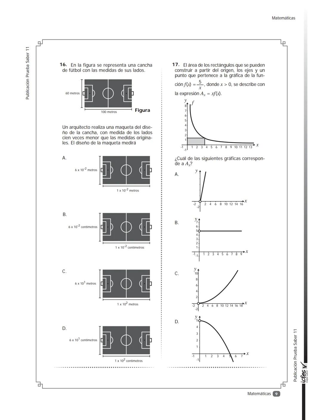 icfes V
saber 11°
CUADERNILLO
DE PREGUNTAS
SABER 11° 2016
Cuadernillo de prueba
Ejemplo de preguntas
11° grado Presidente de la República
Ju
